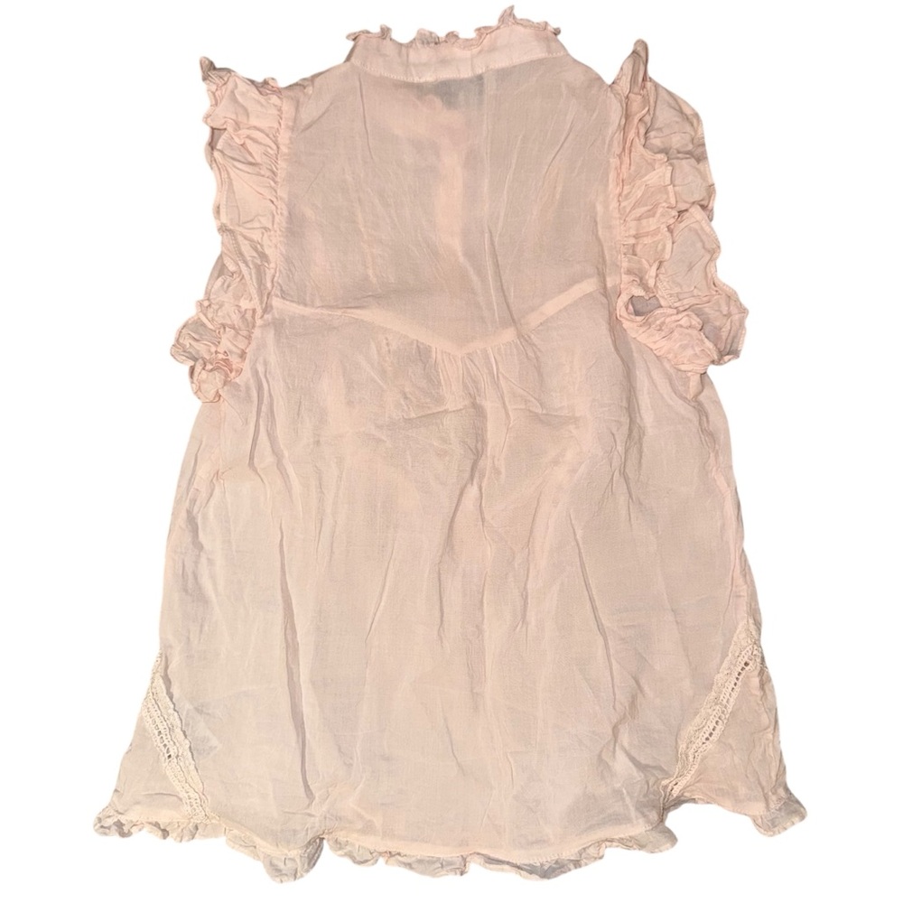 Boho Chic Button Up Ruffle Top - Picture 3 of 6